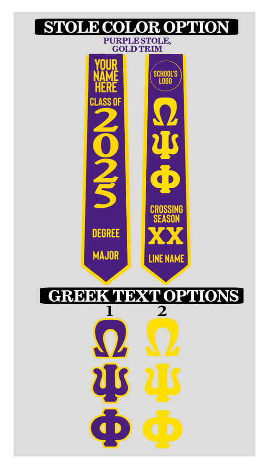 Omega Psi Phi Fraternity, Inc. Stole